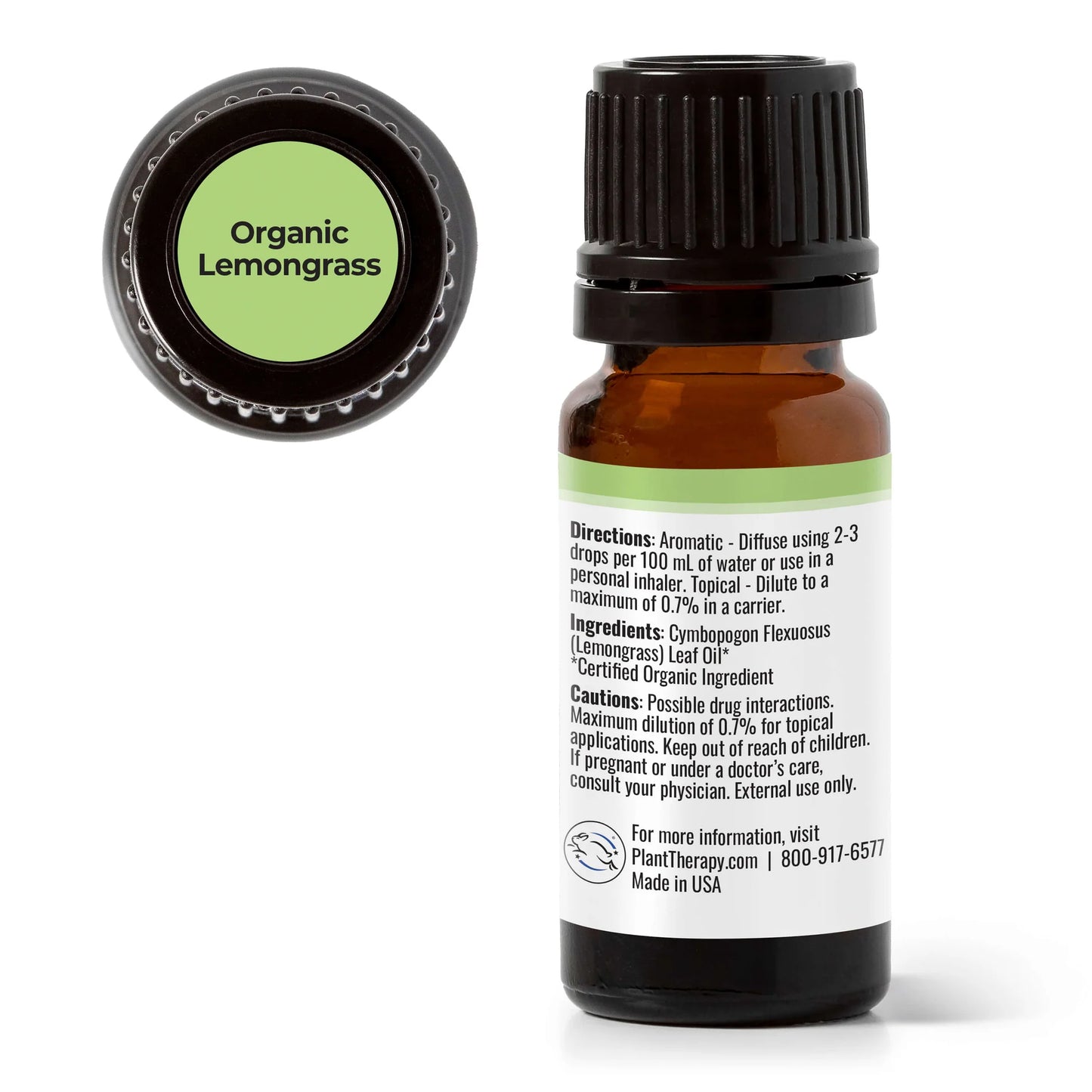 Organic Lemongrass 10ml Essential Oil